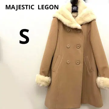 새상품급 마제스틱 레곤 복슬복슬 더블 브레스트 피코트 귀여움 S