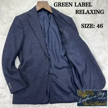 그린 라벨 릴랙싱 트위드 자켓 하운드투스 패턴 네이비 46 M