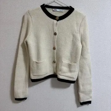 [ 새상품급 ] ZARA 니트 가디건 상의 화이트