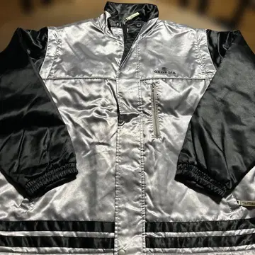 GEORGIA 조지아 나일론 블루종 자켓 실버 블랙 L 사이즈