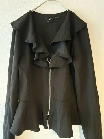 HAVE 블랙 프릴 긴팔 셔츠