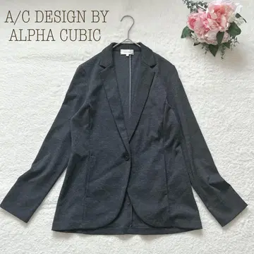 AC 디자인 바이 알파 큐빅 테일러드 자켓 다크 그레이 M