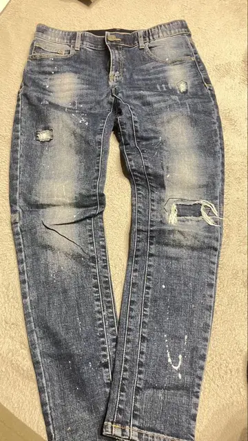 데미지 데님 팬츠 L 아담스 저글러