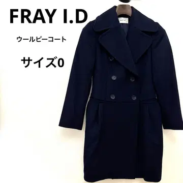 FRAY I.D 프레이 아이디 네이비 더블 브레스트 울 코트 O