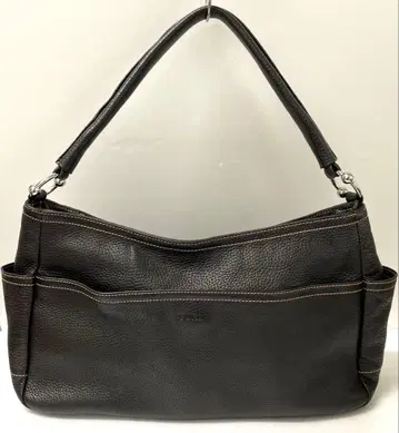 FURLA 훌라 가죽 숄더백 토트백 다크 브라운