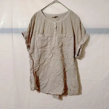 새상품급 LUCKY BRAND 베이지 반팔 셔츠 [ L ] 상의