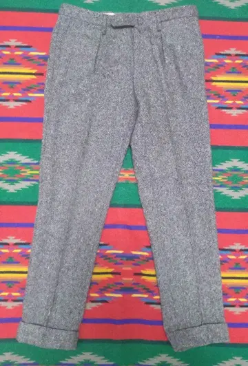 새상품급 [ INCOTEX ] 울 트위드 팬츠 프론트 버튼 플라이