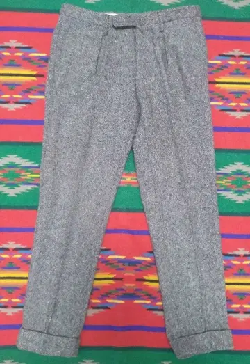 새상품급 [ INCOTEX ] 울 트위드 팬츠 프론트 버튼 플라이