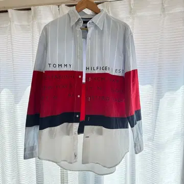 Tommy Hilfiger 로고 긴팔 셔츠