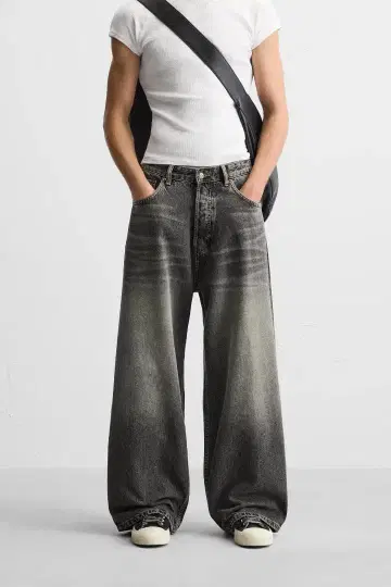 ZARA 자라 슈퍼 배기 핏 청바지 EU34 JP28