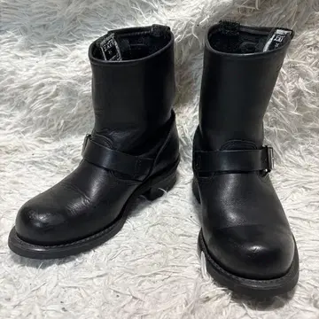 [ USA ] FRYE 플라이 엔지니어 부츠 블랙 가죽 버클 포함