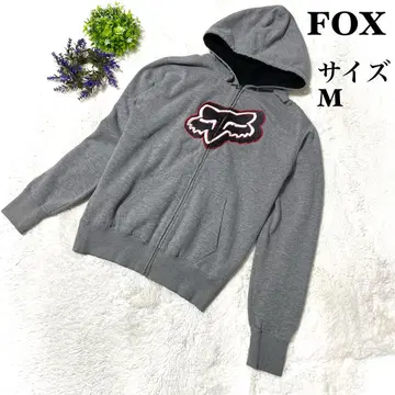 [ 새상품급 ] 폭스 레이싱 집업 후드티 그레이 빅 로고 자수