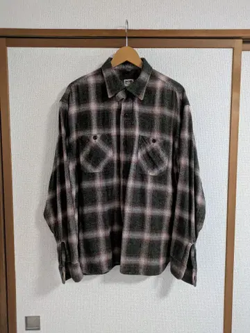 BARNS OUTFITTERS 옴브레 체크 플란넬 셔츠