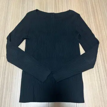 CADUNE 카듀네 백 펄 리브 니트 긴팔 38