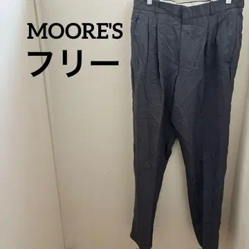 MOORE'S [프리] 그레이 슬랙스 바지 캐주얼 심플 구제 의류
