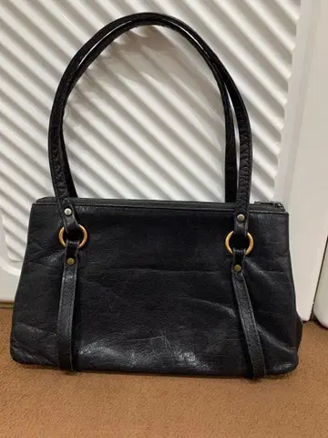 핸드백 가죽 지갑 가마구치 블랙 미니 빈티지