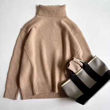 유나이티드 애로우즈*바이어스 터틀넥 니트 울 캐시미어