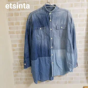 etsinta 리메이크 데님 샴브레이 오버 셔츠