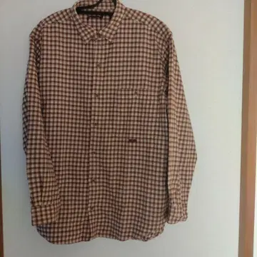Papas 브라운 계열 체크 플란넬 셔츠 긴팔