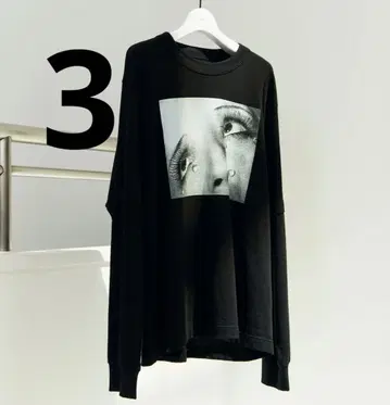 sacai Man Ray Print L/S 티셔츠 블랙 3