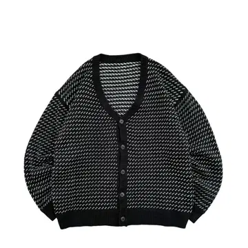 [ 새상품급 ] Vintage 00s 바즈아이 아크릴 니트 가디건 BLK