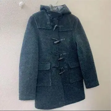 글로버올 더플 코트 다크 그레이 후드 부착