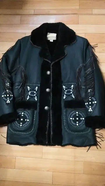 MEALEY'S by ARTURO 리얼 무스탕 코트 블랙 40 네이비