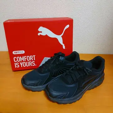 [ 미사용 ] Puma Softride 푸마 블랙 스니커즈 25cm
