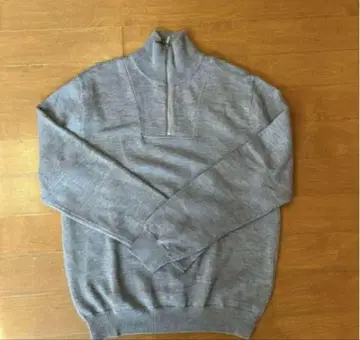 theory 그레이 하프 지퍼 스웨터 남성용