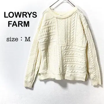 로리즈팜 화이트 니트 스웨터 귀여운 심플 캐주얼 M