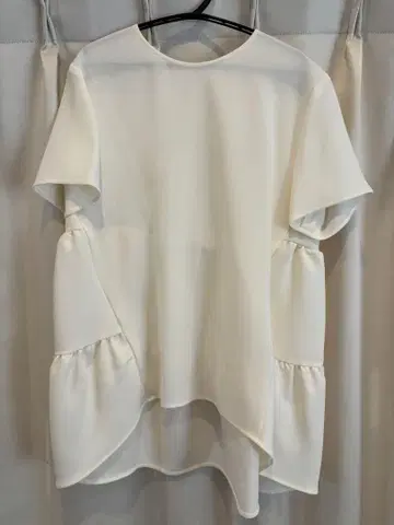 YOKO CHAN 반팔 티어드 셔츠 화이트 36 새상품급