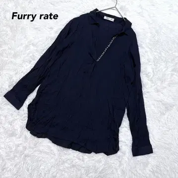 [퍼리레이트] 비쥬 장식 블라우스 네이비 F 쉬폰 레이온 혼방