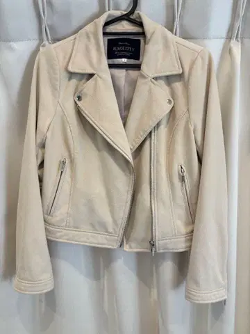 JUSGLITTY 아이보리 라이더 자켓 사이즈 1