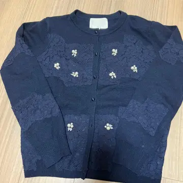 Chesty 네이비 비쥬 니트 가디건 프리 사이즈