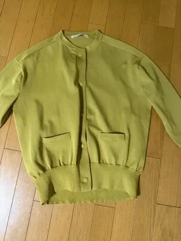 스터닝 루어 하이 트위스트 니트 블루종 자켓 스냅 버튼 M