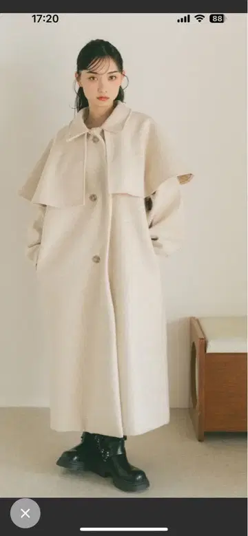 OLIVE des OLIVE 그레이 롱 코트 울 혼방 [ 완판템 ]