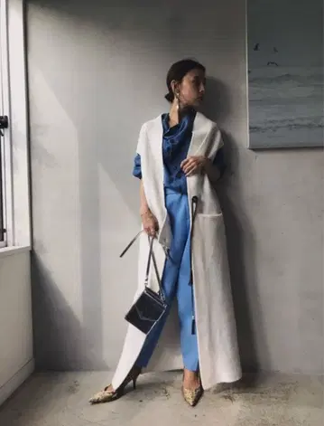 Ameri Vintage NONNA KNIT VEST 니트 롱 베스트