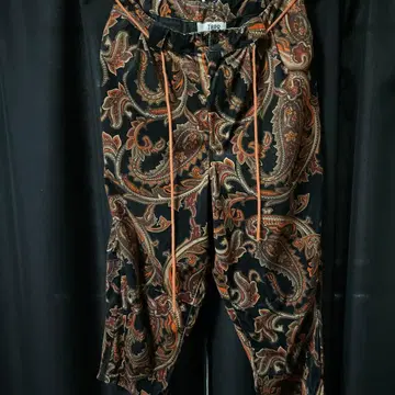 타이트 부스 페이즐리 벨로아 팬츠