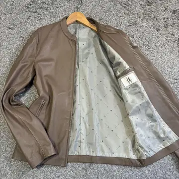 [새상품급] 다케오 키쿠치 램 가죽 싱글 라이더 자켓 L 베이지