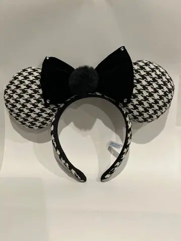 디즈니 머리띠 미니 하운드투스 체크 패턴