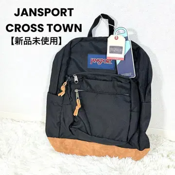 JANSPORT 크로스타운 데이팩 블랙/베이지 가죽