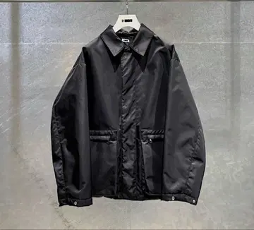 H 에이치 뷰티 유스 NYLON 하프 코트 L 사이즈 블랙