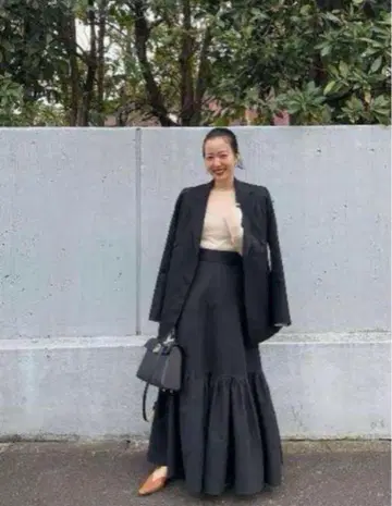 CLANE VOLUME TIERED MAXI SKIRT