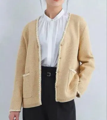 카노코 블레이드 V넥 니트 가디건 -워셔블-