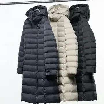 유니클로 울트라 라이트 다운 롱 코트 L 사이즈 다크 그레이 미사용