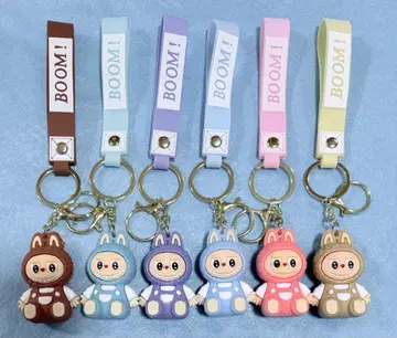 labubu 라부부 소프트 실리콘제 키링 세트 6개 세트