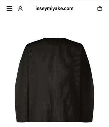 옴므플리세 긴팔 티셔츠 2 블랙