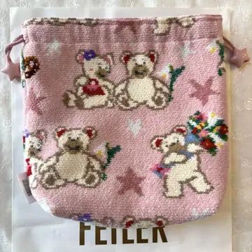 [ 중고품 ] FEILER [ 리베&릴리아 복조리 파우치 ] 핑크