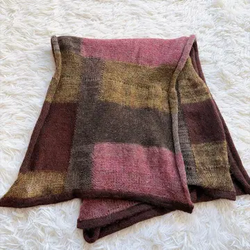 일본제 군겐도 이와미긴잔 군겐도 울 체크 무늬 스톨 머플러