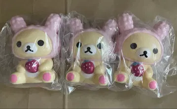 코리락쿠마 저금통 딸기 3개 세트